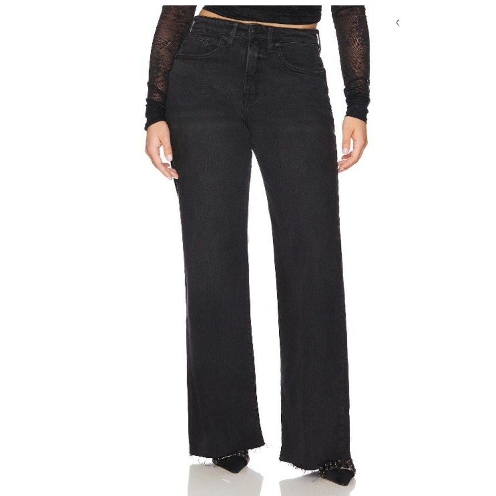 Good American Black Flare & Wide Leg Jeans